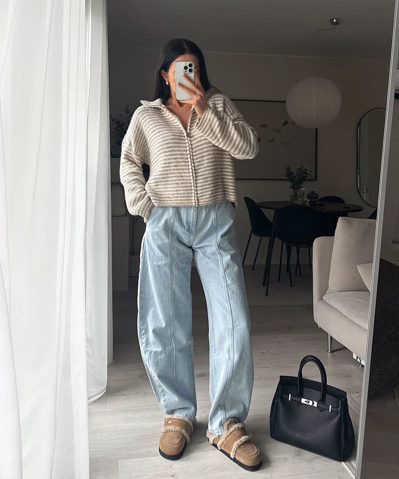 Barrel Jeans Kelia Hellblau