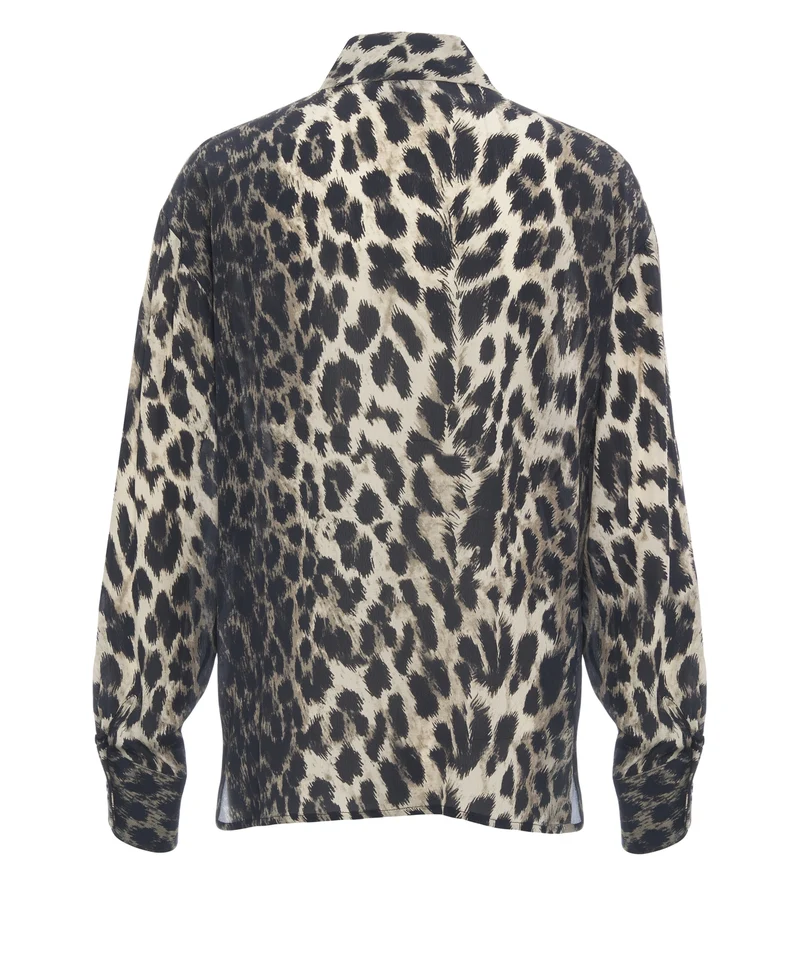 Blusa con stampa animalier