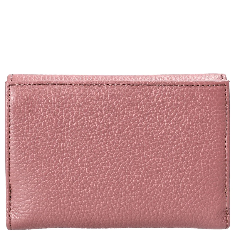 Coccinelle Metallic Soft - Cartera 12 ranuras para tarjetas 14 cm (color: winter rose)