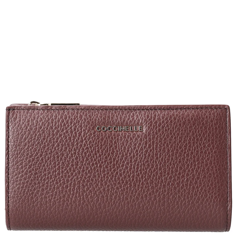 Coccinelle Metallic Soft - Cartera 12cc 16 cm (berry)