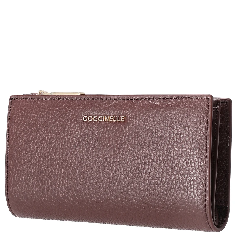 Coccinelle Metallic Soft - Cartera 12cc 16 cm (berry)