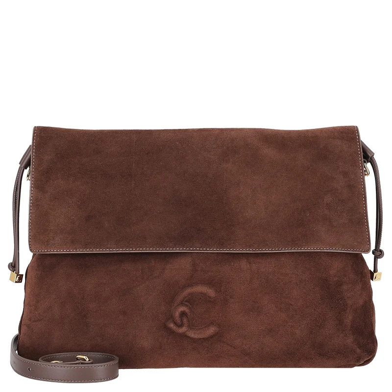 Coccinelle Lidia Suede Bim - Bolso bandolera 40 cm (brunette/brunet)