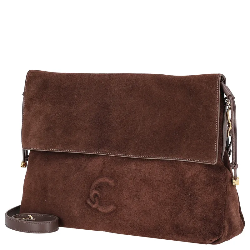Coccinelle Lidia Suede Bim - Bolso bandolera 40 cm (brunette/brunet)