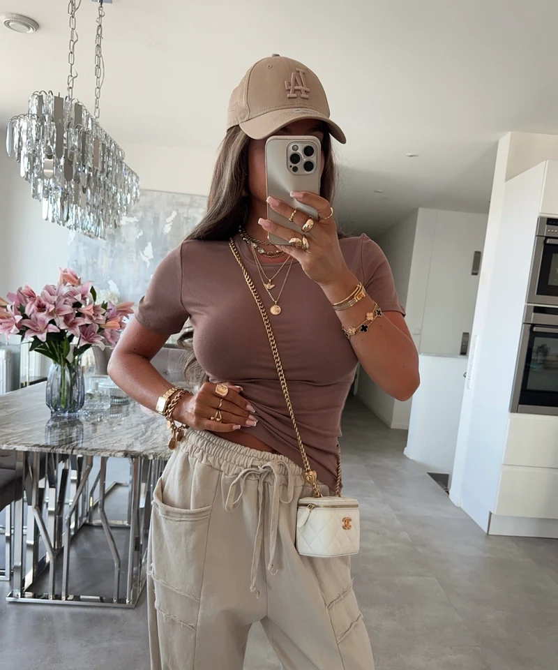 Basic T-Shirt Loraya Taupe