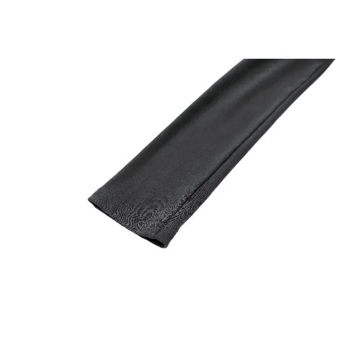 Punk-Damen-Top mit Schnürung, Schnallenriemen, eckigem Kragen und langen Ärmeln