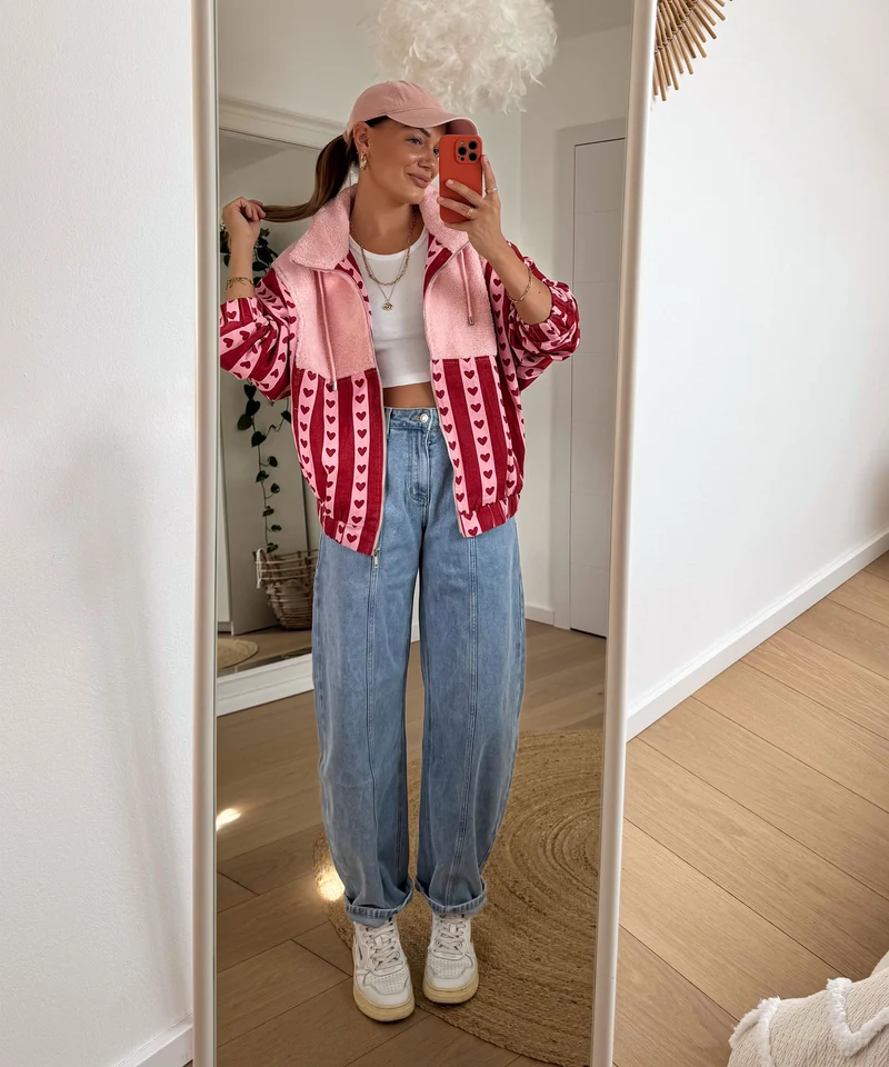 Zip Jacke Emma Rot Pink