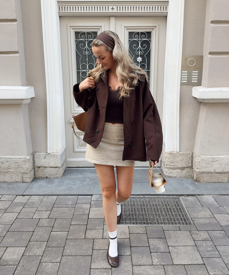 Oversize Jacke Joana Dunkelbraun