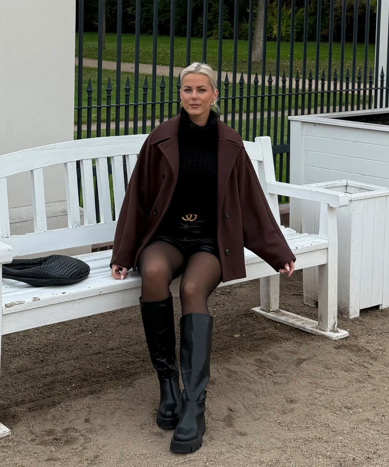 Oversize Jacke Joana Dunkelbraun