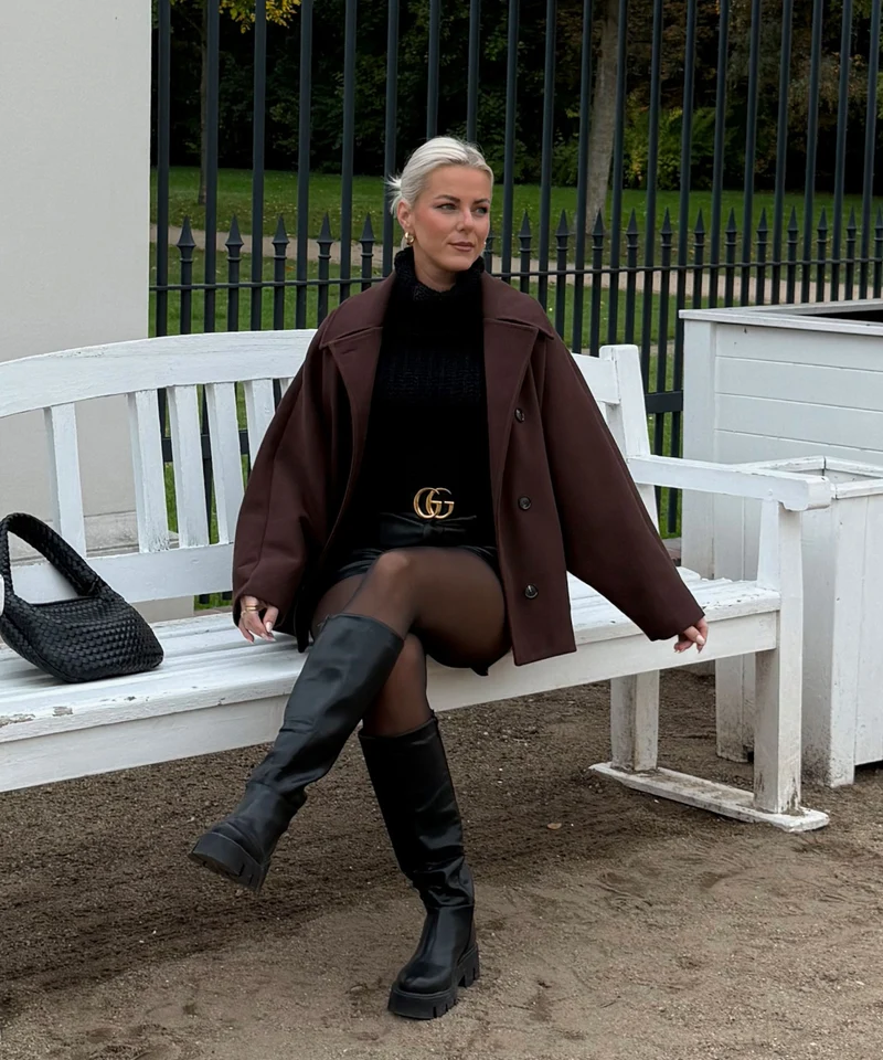 Oversize Jacke Joana Dunkelbraun