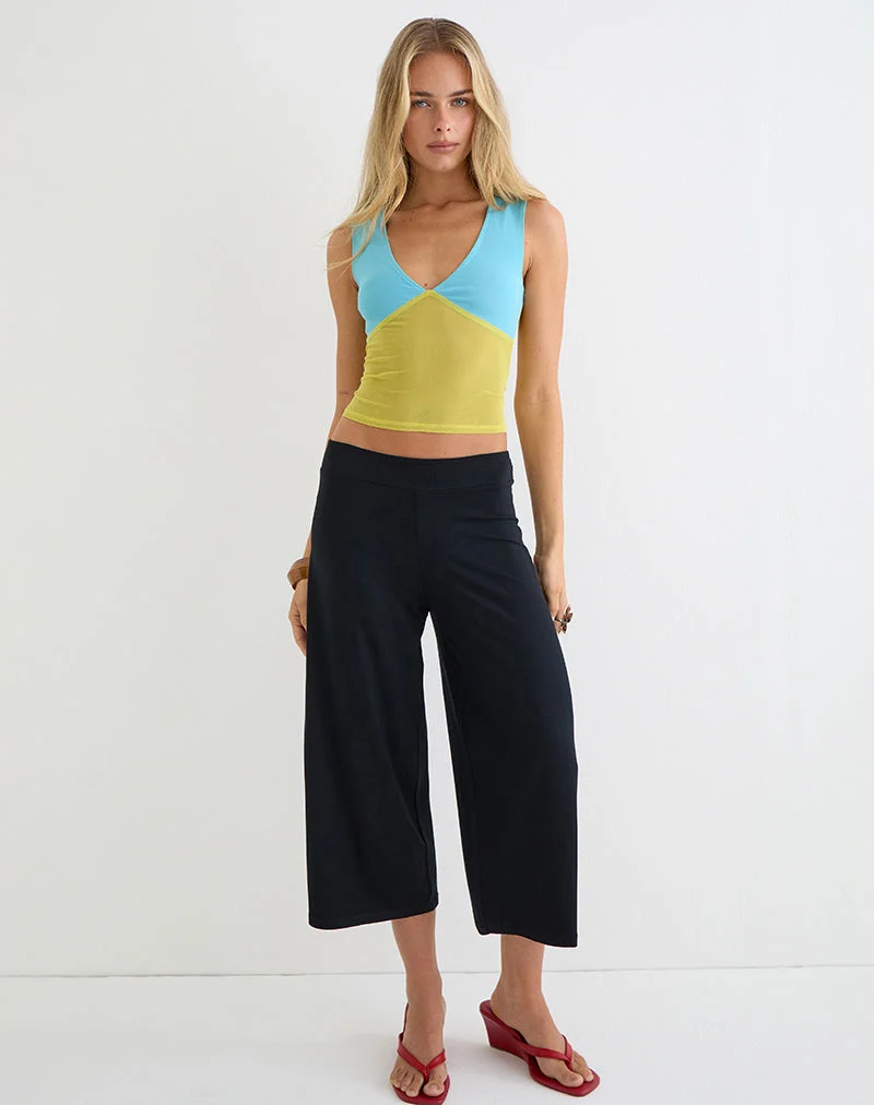 Top in Babyblau und Senfgelb ansehen