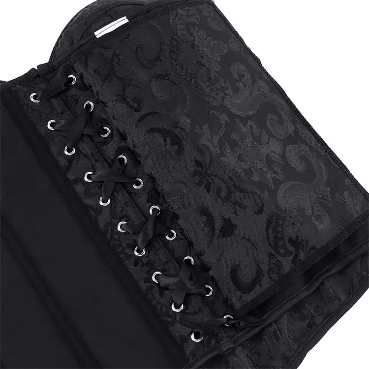 Gothic-Schnürkorsett aus Jacquard für Damen mit Überbrustumfang