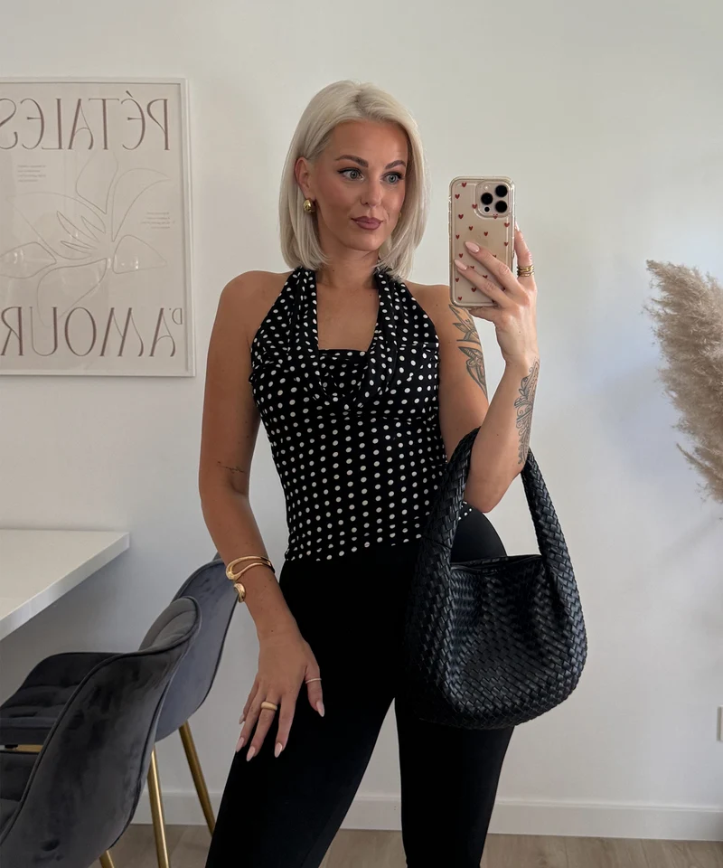 Neckholder Top Zuna Schwarz