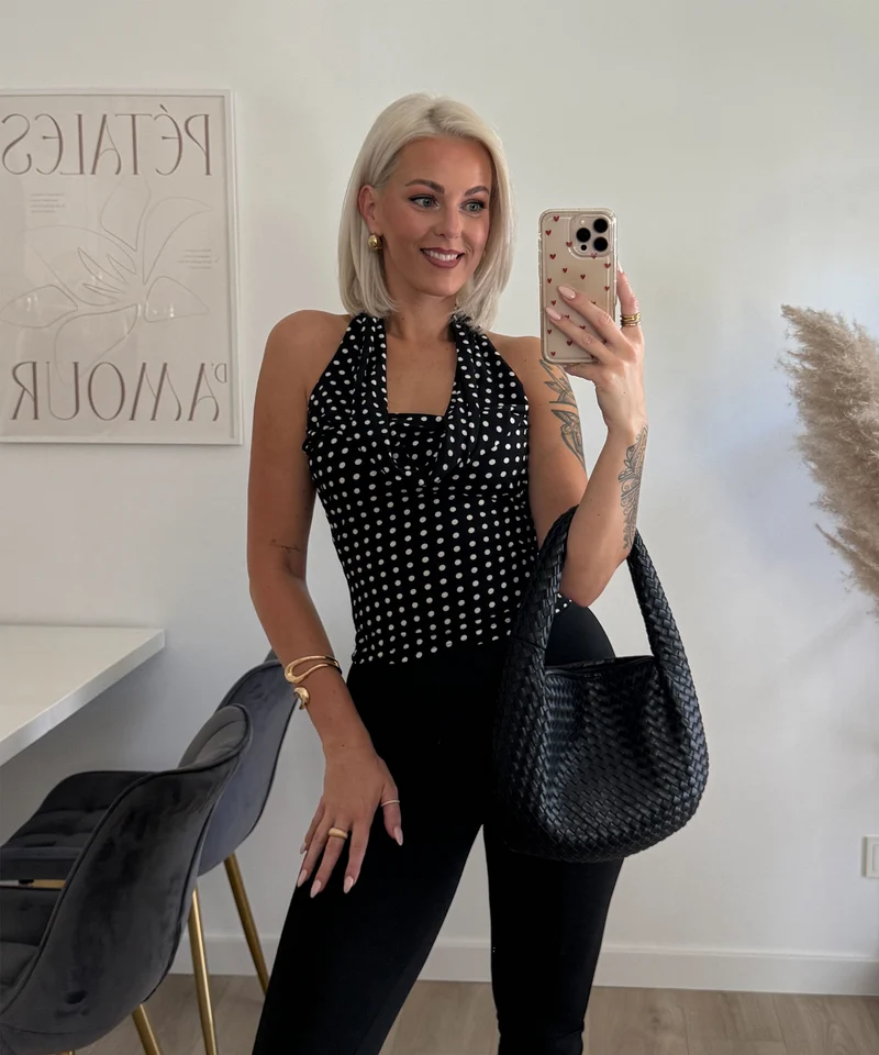 Neckholder Top Zuna Schwarz