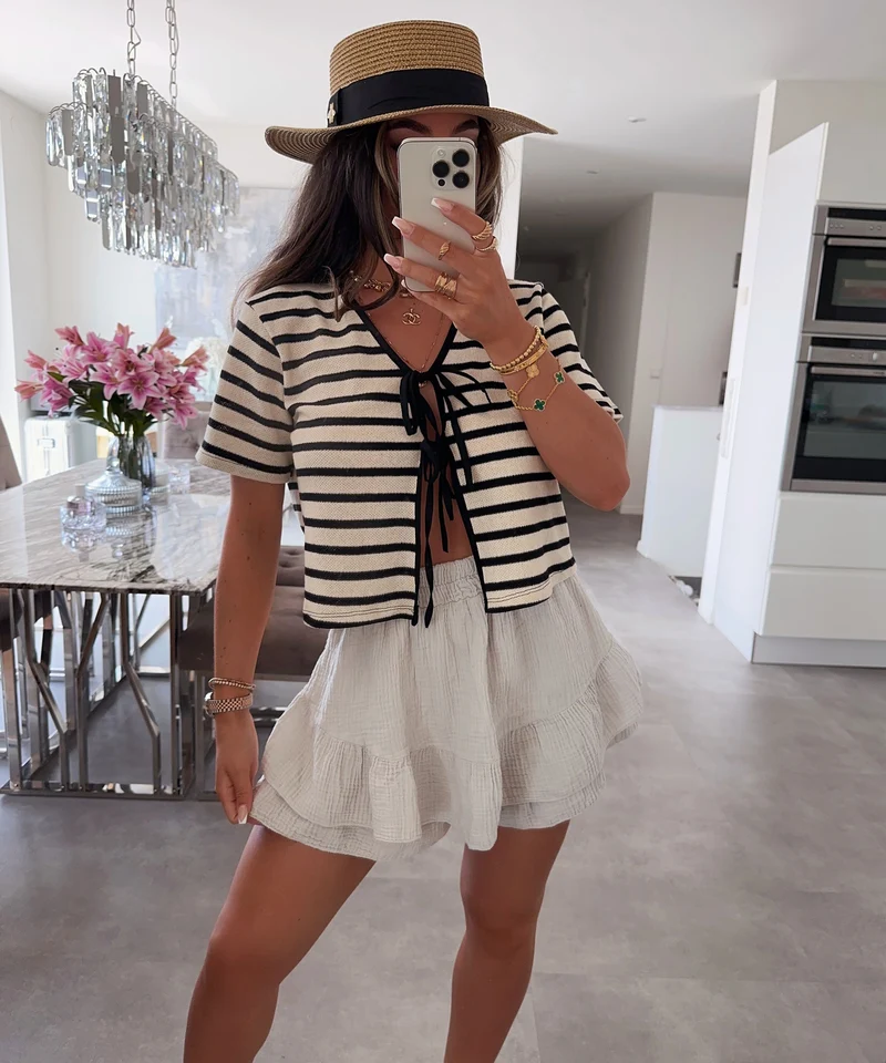 Musselin Hosenrock Alexis Beige