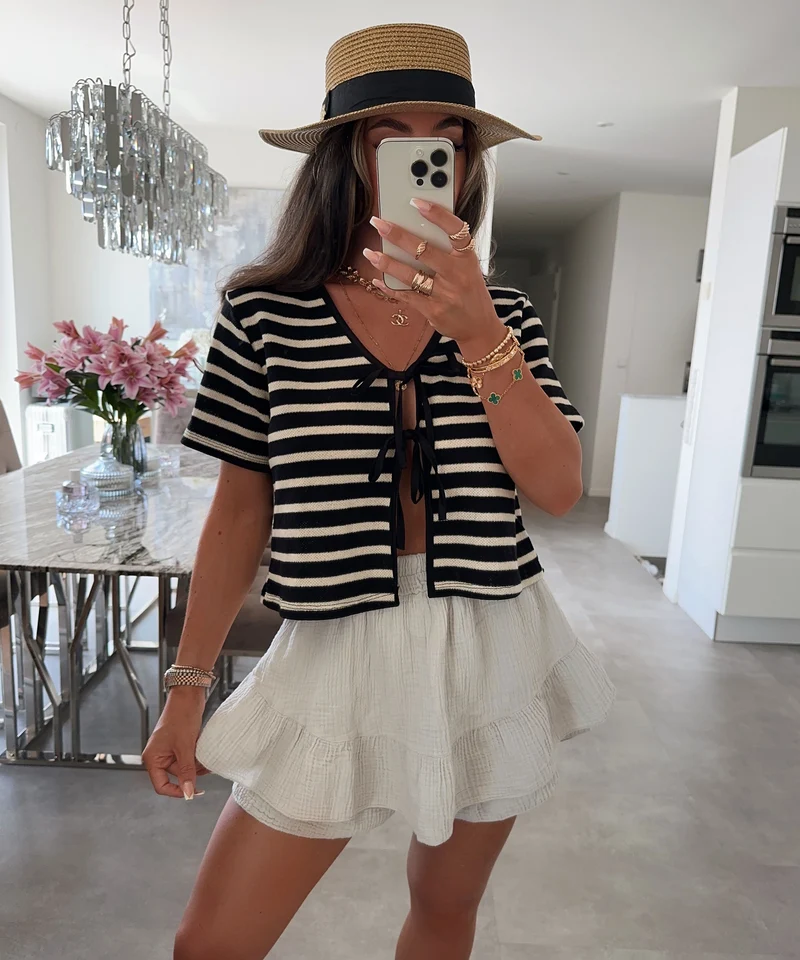 Musselin Hosenrock Alexis Beige