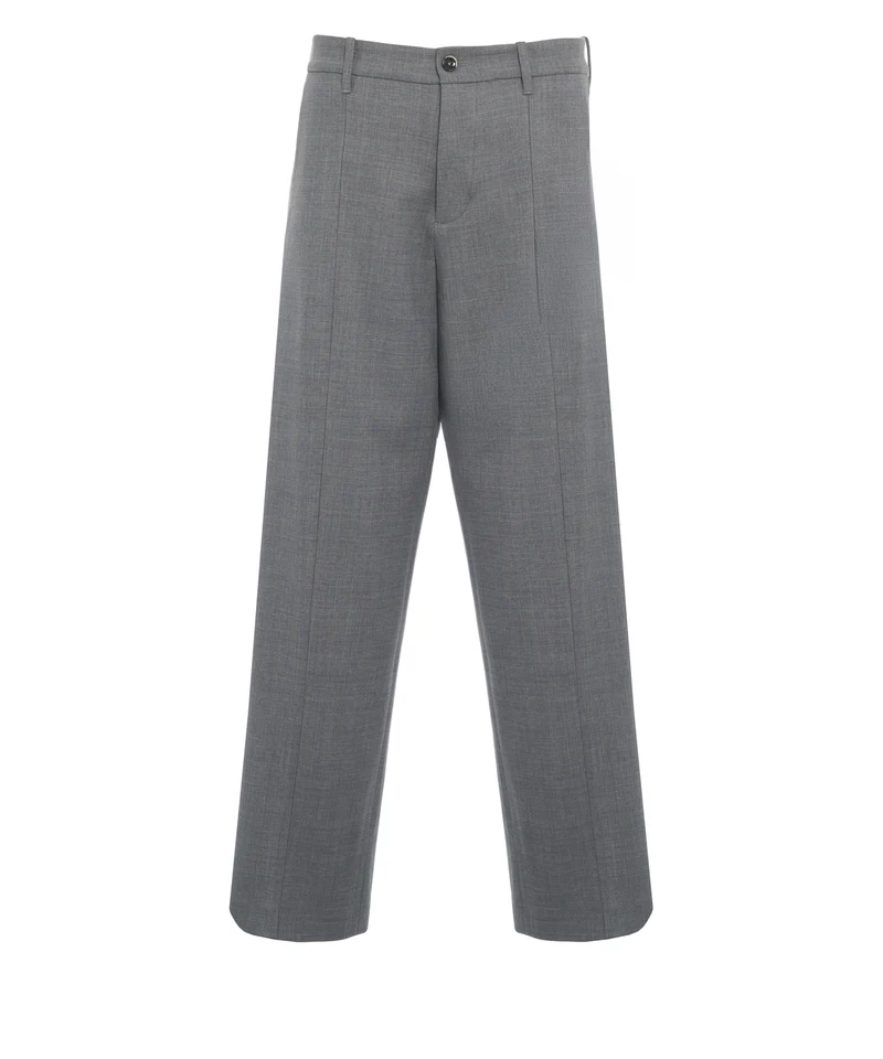 Pantaloni con pieghe cucite 'Meteorite'