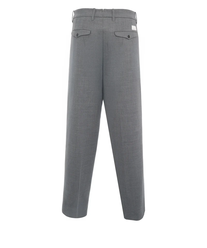 Pantaloni con pieghe cucite 'Meteorite'