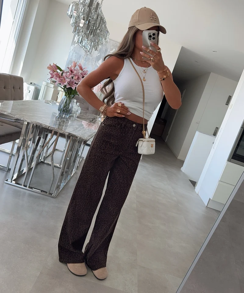 Stretch Wide Leg Jeans Avena Leo