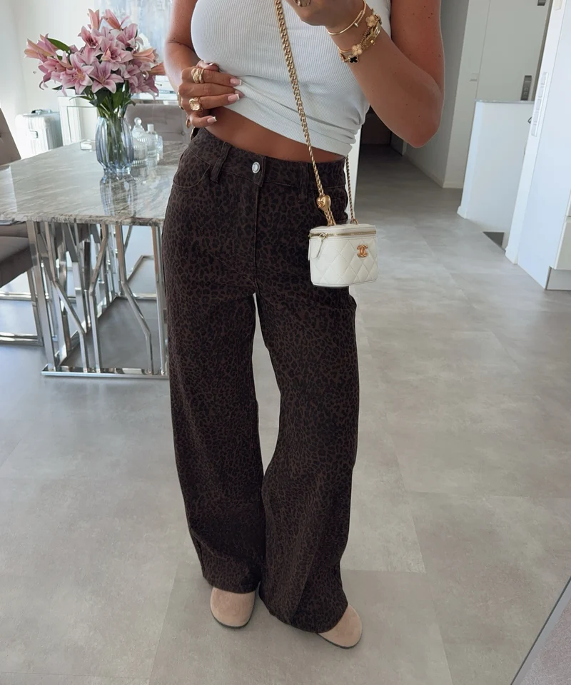 Stretch Wide Leg Jeans Avena Leo