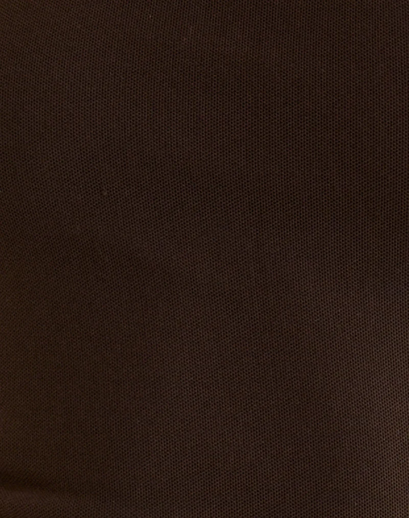 Sekali Bandeau-Top in Dunkelbraun und Blau
