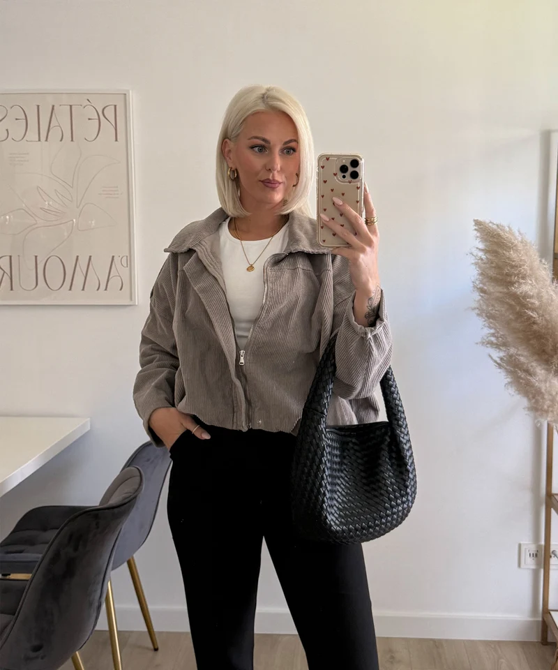 Cord Jacke Amber Taupe