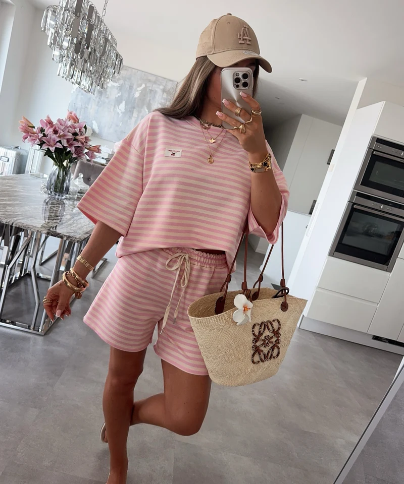 T-Shirt Cleo Streifen Rosa