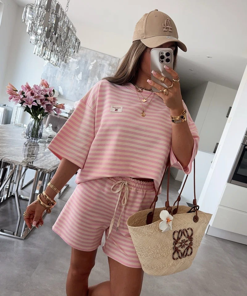 T-Shirt Cleo Streifen Rosa