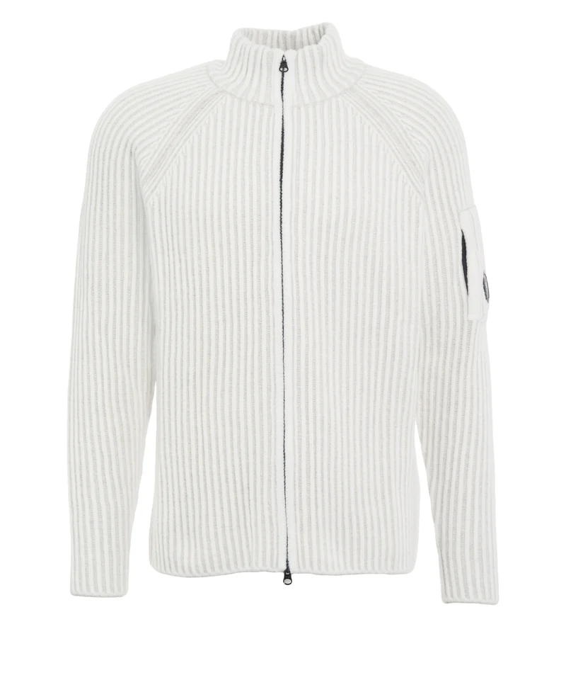 Cardigan con patch logo