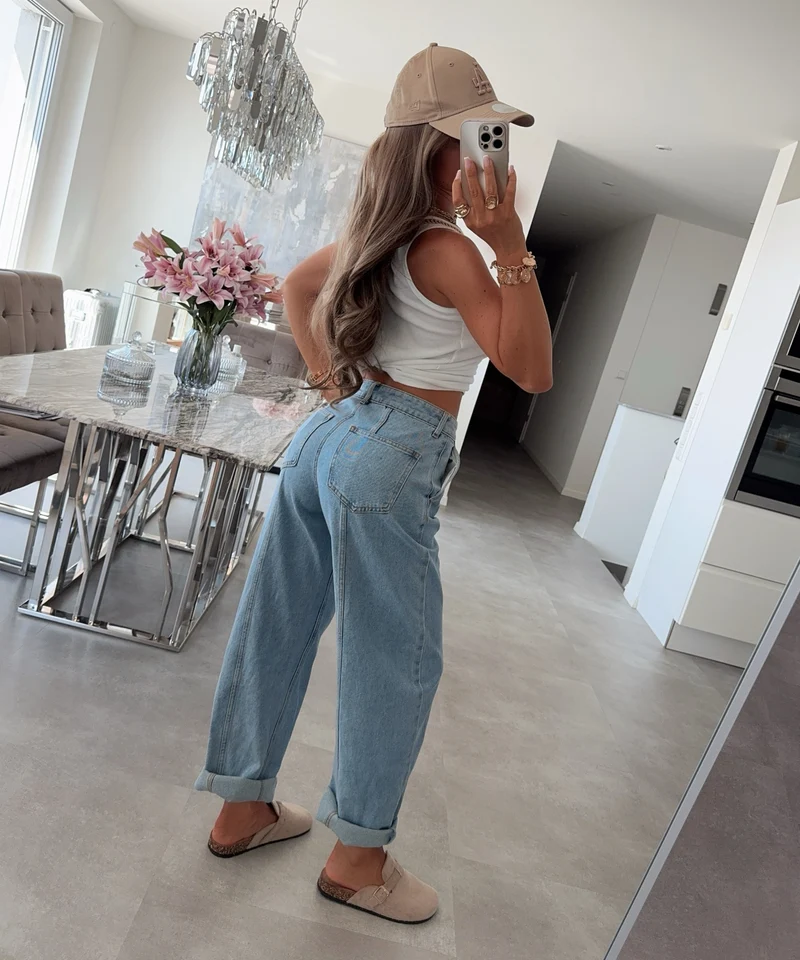 Stretch Barrel Jeans Maelis Blau