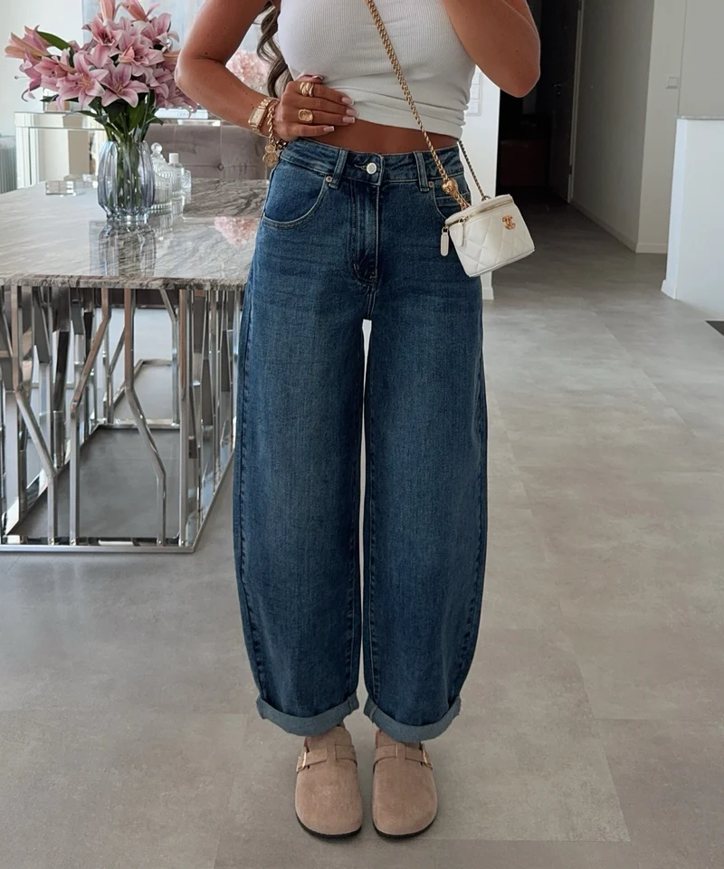 Stretch Balloon Jeans Aviana Dunkelblau