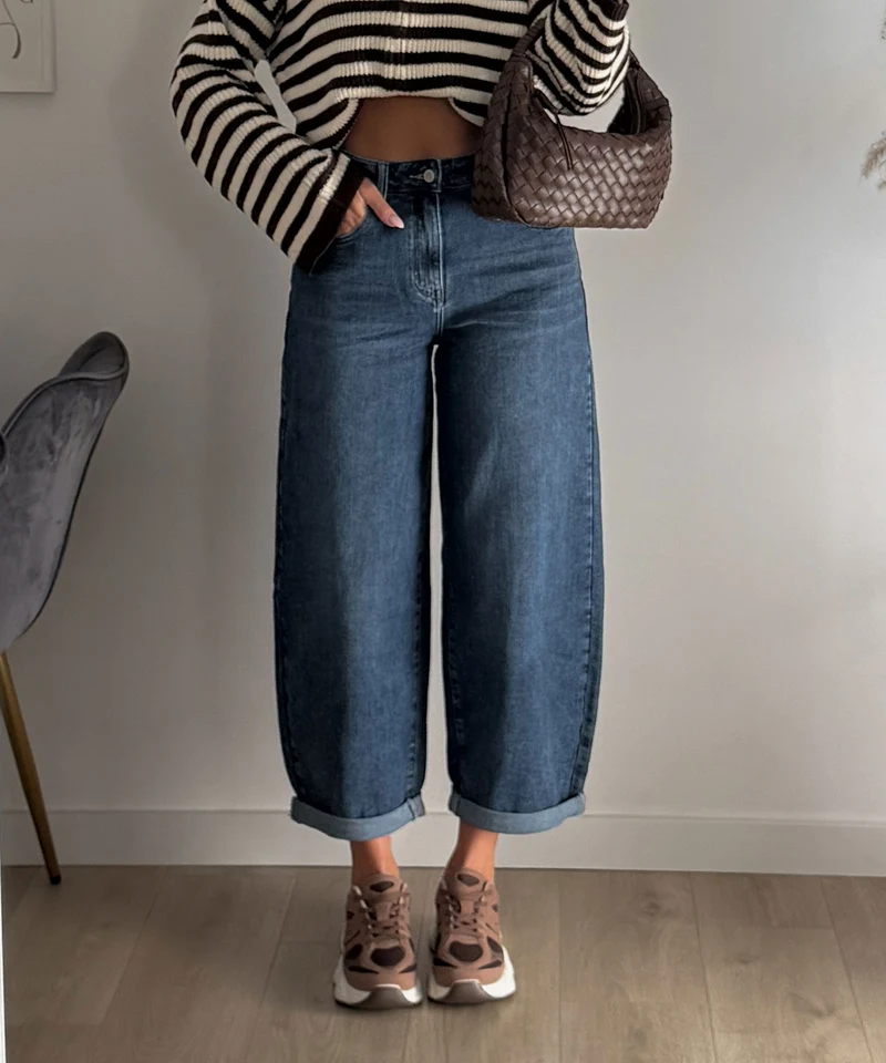Stretch Balloon Jeans Aviana Dunkelblau