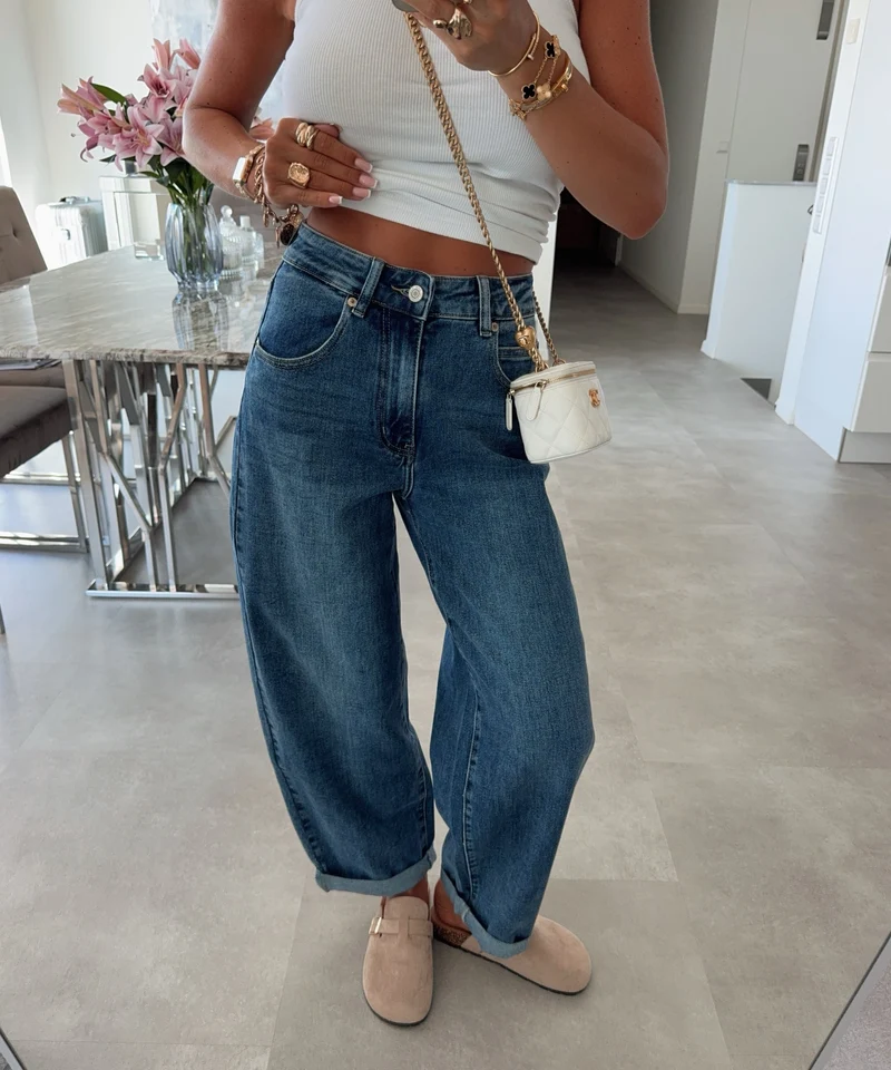 Stretch Balloon Jeans Aviana Dunkelblau