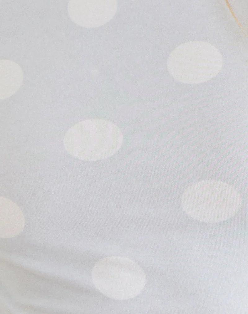 Agneta-T-Shirt in Elfenbein mit farblich abgestimmten großen Polka-Punkten