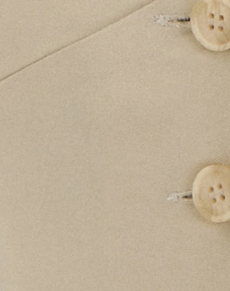 Ortee-Top mit Neckholder-Ausschnitt in der Farbe „Tailoring Buttercream“