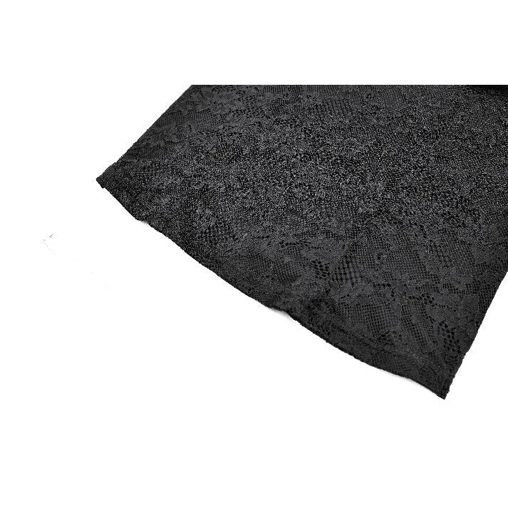 Gothic-Spitzentop für Damen mit Schnürung, Rüschen und schulterfreiem Ausschnitt