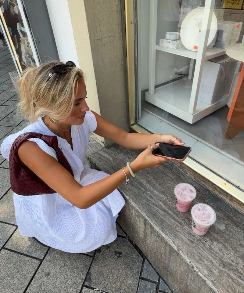 Musselin Kleid Inesa Uni Weiß