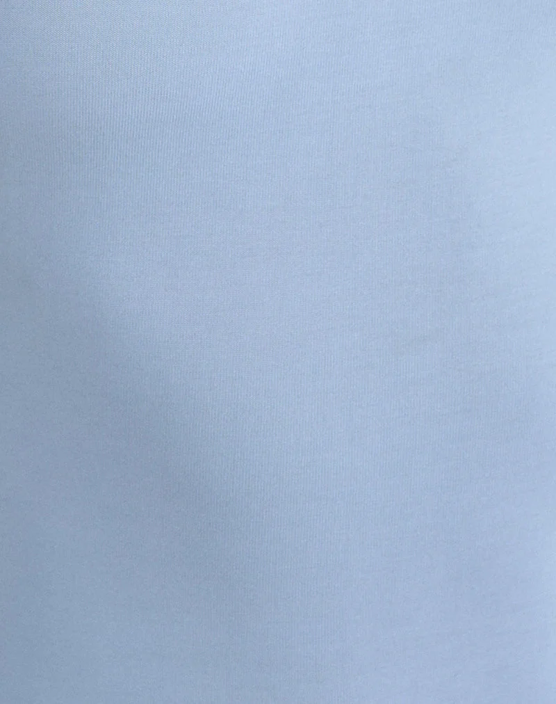 Betony-Top mit Perlen in der Farbe „Cupro Blue Mist“