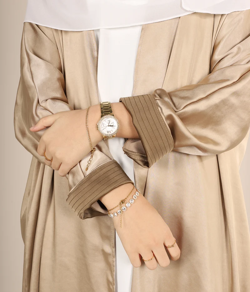 Offene Abaya Dhahiriya – Platinperle