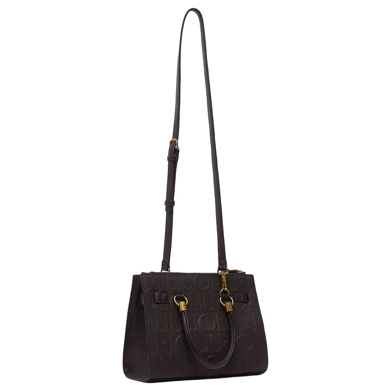 Liu Jo Manh S Satchel Logoprägung - Bolso bandolera 27 cm (deep brown)