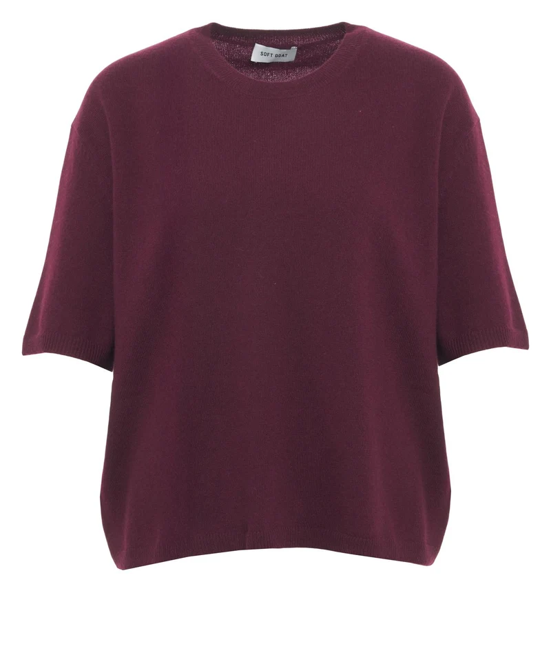Maglia in cashmere a maniche corte