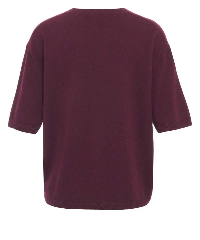 Maglia in cashmere a maniche corte