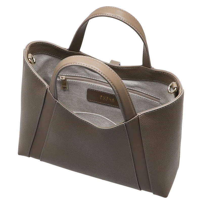 Furla Goccia Tote - Bolso de mano S 28 cm (muddy gray)