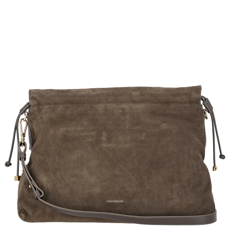 Coccinelle Lidia Suede Bim - Bolso bandolera 40 cm (fango)