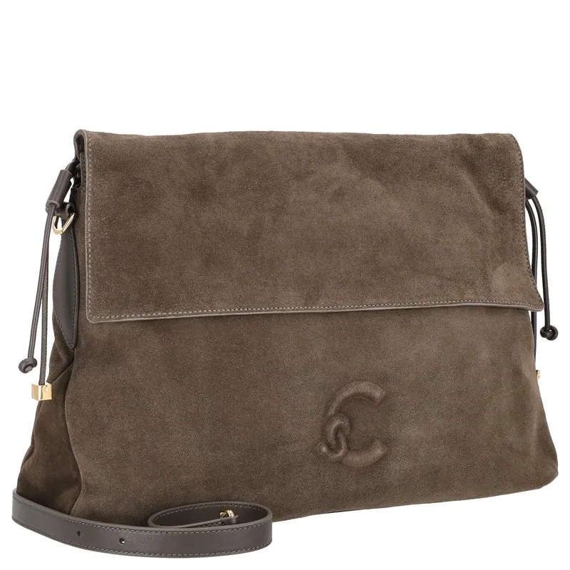 Coccinelle Lidia Suede Bim - Bolso bandolera 40 cm (fango)