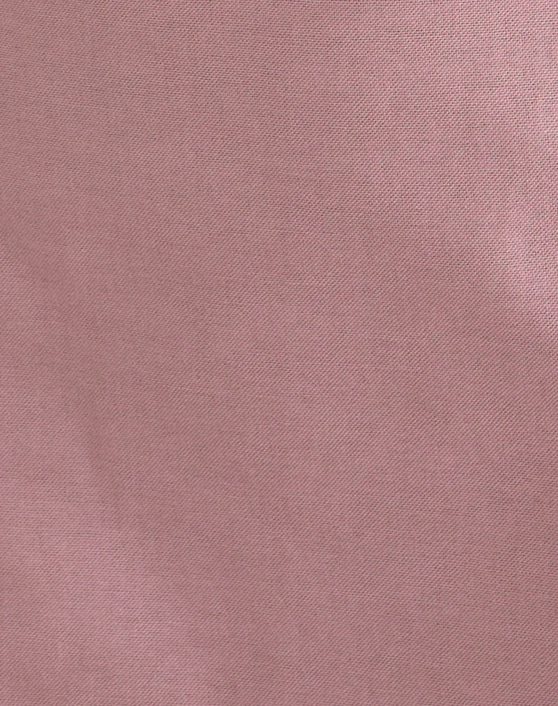 Ambra Scoop Minikleid aus Leinen in der Farbe „Dusty Rose“