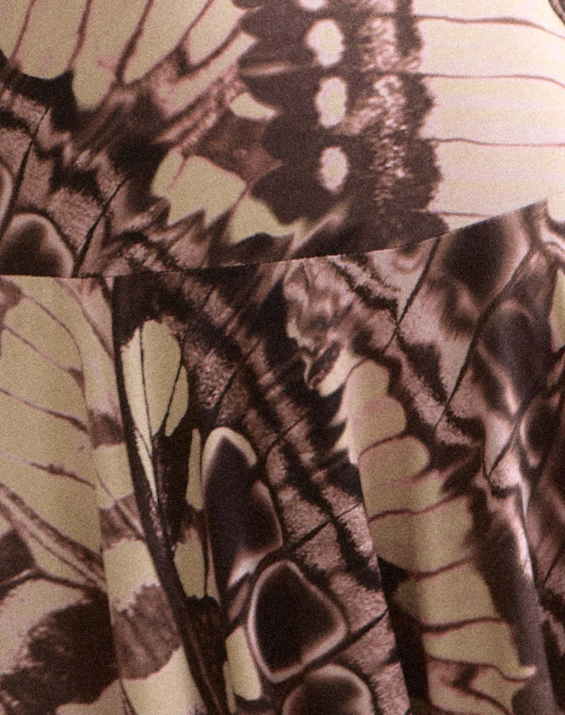 Kalon-Mini-Kleid mit Trägern in „Enchanted Brown“