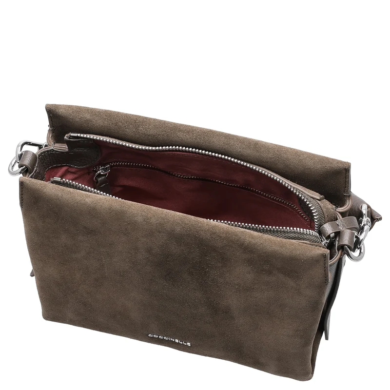 Coccinelle Boheme Suede - Bolso bandolera 23 cm (fango/fango)