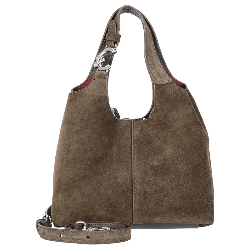 Coccinelle C-Easy Suede - Bolso de mano S 20 cm (fango/fango)