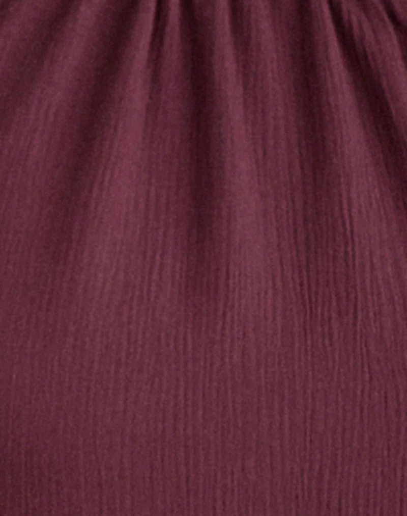 Sonnet-Minikleid in Crinkle Plum
