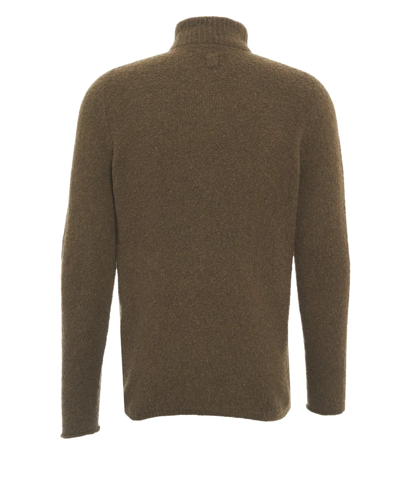 Maglione in maglia con zip sul collo